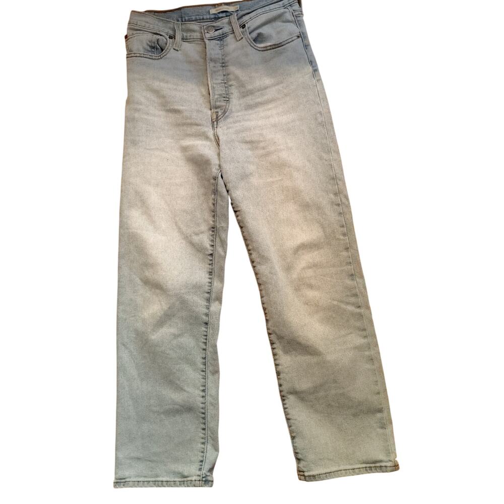 Levi’s Ribcage Straight Jeans 28x27 Light Blue High Rise
